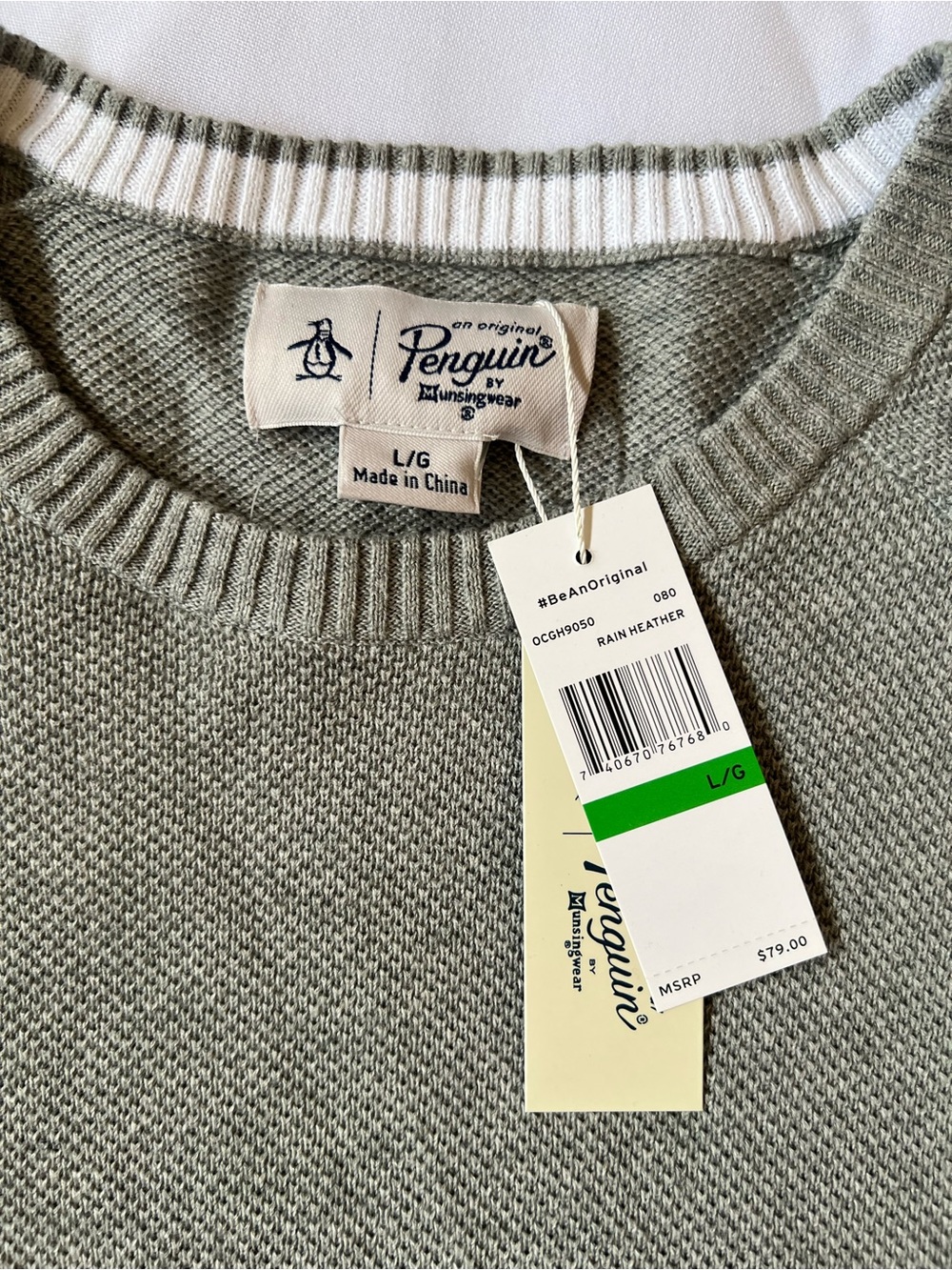 Original Penguin Crewneck Sweater grey - Picture 3 of 5